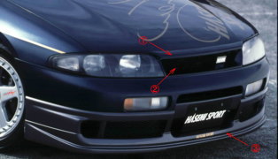 SKYLINE GTS R33(early model) フロントハーフスポイラー・エアロバンパー用